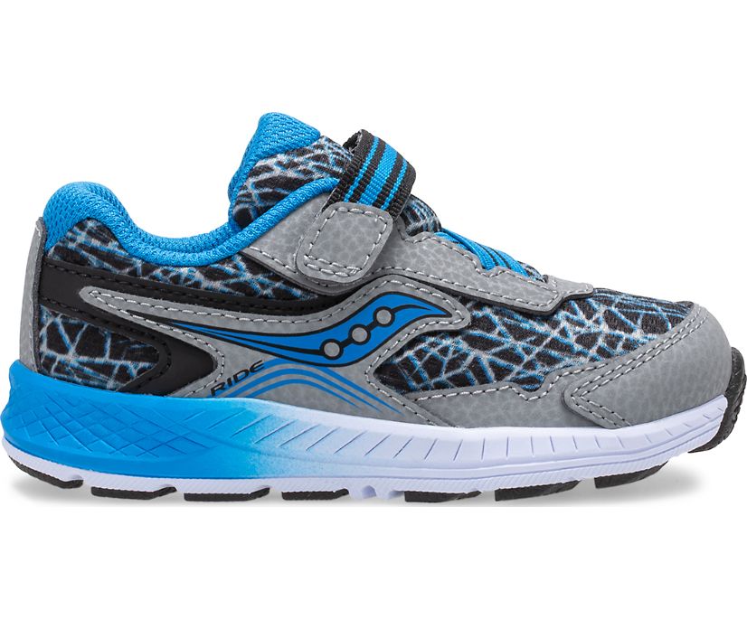 Kids' Saucony Ride 10 Jr. Sneakers Grey / Blue / Black | Singapore 754MQZA